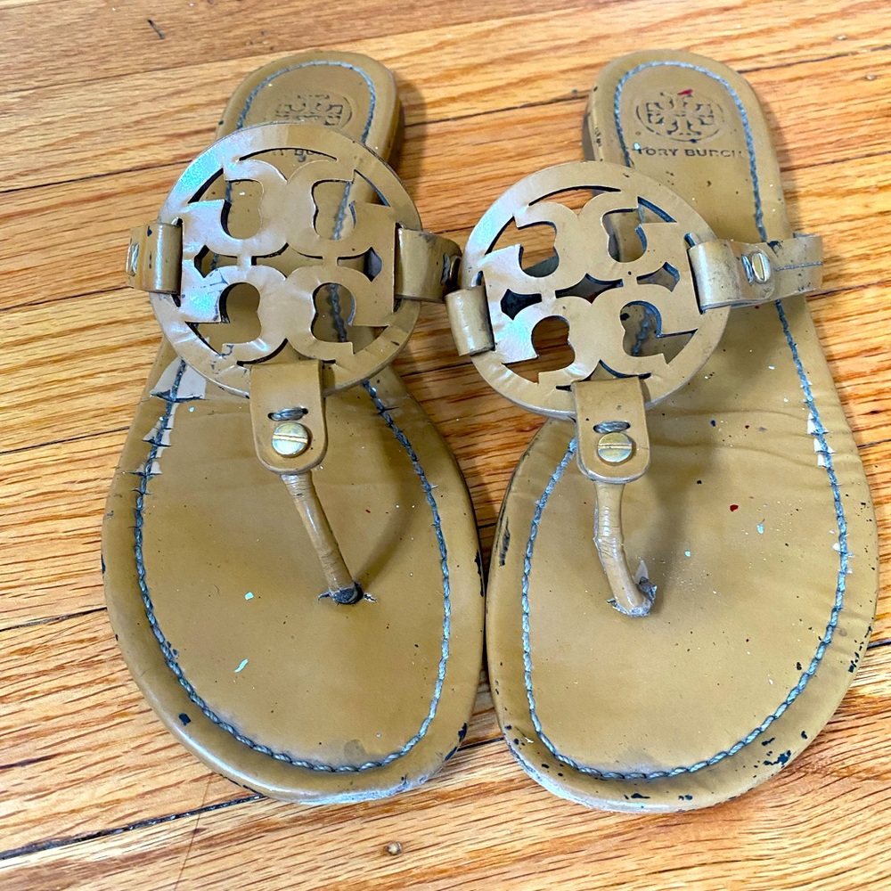 Tory Burch Miller sandals size 8 light brown
